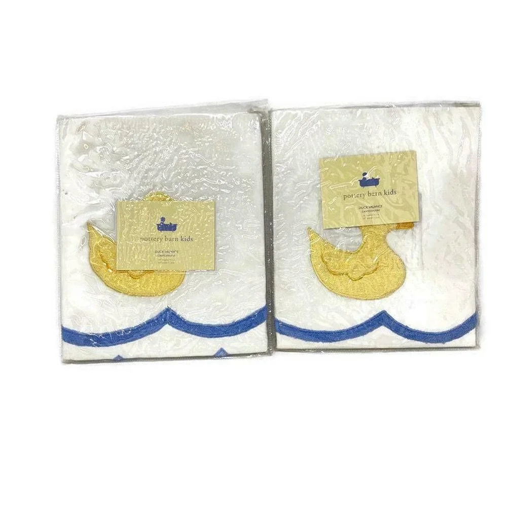 New Pottery Barn Duck Valance TWO SETS Pole Pocket‎ Construction